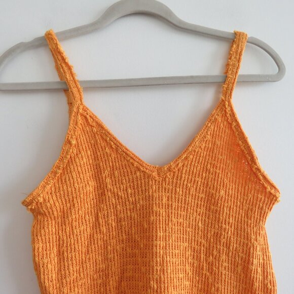 FREE PEOPLE WE THE FREE Boucle Sweater Tank Top in Mango Boho Beachy Sz XS NWT - Picture 3 of 13